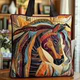 Handcrafted Quilted Bag – Horse in a Multicoloured Mosaic