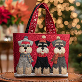Handcrafted Quilted Bag – Trio of Schnauzers