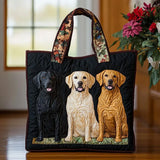 Handcrafted Quilted Bag – Three Labradors