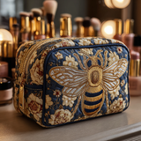 Quilted Cosmetic Bag – Bees and Flowers