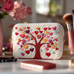 Quilted Cosmetic Bag with Tree of Life