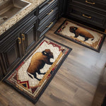 Non-Slip Kitchen Rug – Kitchen Floor Runner Bison and Nature Spirit