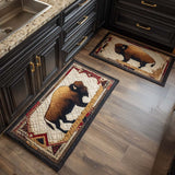 Non-Slip Kitchen Rug – Kitchen Floor Runner Bison and Nature Spirit