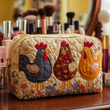 Quilted Cosmetic Bag – Decorative Hen