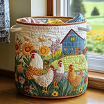 Quilted Laundry Basket – Chicken Yard