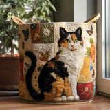 Quilted Laundry Basket – Cottage Cat Dream