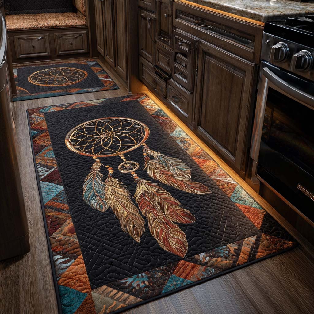 Non-Slip Kitchen Rug – with Dark Dreamcatcher