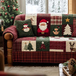 Quilted Sofa Cover – With Christmas Motif – View 5