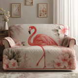 Quilted Sofa Cover – With Flamingos