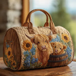 Quilted Travel Bag – Scottish Cow