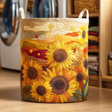 Quilted Laundry Basket – Sunflower Dream