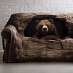 Quilted Sofa Cover – With Grizzly Bear