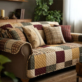 Quilted Sofa Cover – In Rustic Patchwork Style