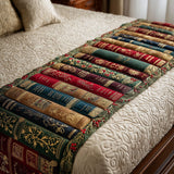 Quilted Bed Runner – Antique Book Library