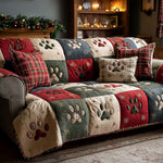 Quilted Sofa Cover – With Christmas Paws