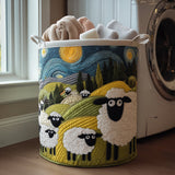Quilted Laundry Basket – Lambs in the Meadow