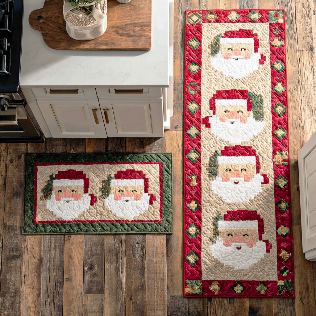 Non-Slip Kitchen Rug – With Warm Christmas Light