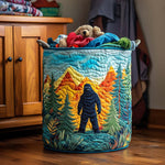 Quilted Laundry Basket – Bigfoot on the Mountain Trail