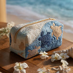 Quilted Cosmetic Bag with Sea Turtle