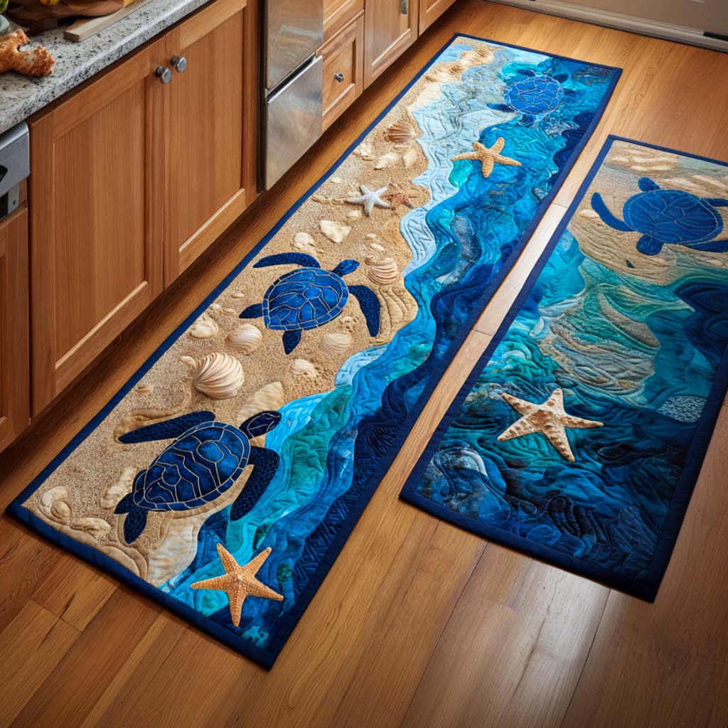 Non-Slip Kitchen Rug – With Elegant Ocean Atmosphere