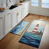 Non-Slip Kitchen Rug – Lighthouse and Calm Sea
