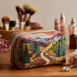Quilted Cosmetic Bag with Valley of Peace