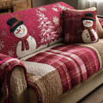 Quilted Sofa Cover – With Christmas Motif – View 4