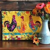Quilted Placemats – Radiant Rooster Paradise