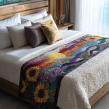 Quilted Bed Runner – Radiant Sunflower Horizon