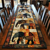 Padded Table Runner – March of the Elephants