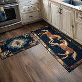 Non-Slip Kitchen Rug – with Horses in Motion