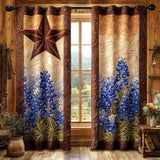 Quilted Curtains – Rustic Star Blossom