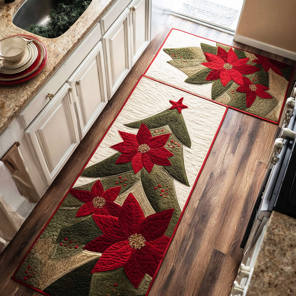Non-Slip Kitchen Rug – With Snowy Winter Details