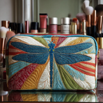 Quilted Cosmetic Bag – Glowing Dragonfly