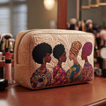 Quilted Cosmetic Bag with Friendship Hearts
