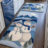 Non-Slip Kitchen Rug – With Cheerful Winter Snow