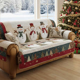 Quilted Sofa Cover – With Snow Friends