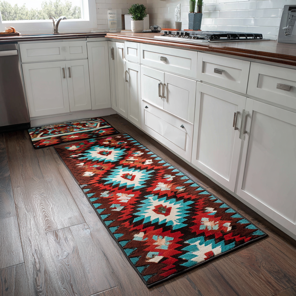 Non-Slip Kitchen Rug – Stone and Warm Light