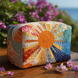 Quilted Cosmetic Bag with Sunray