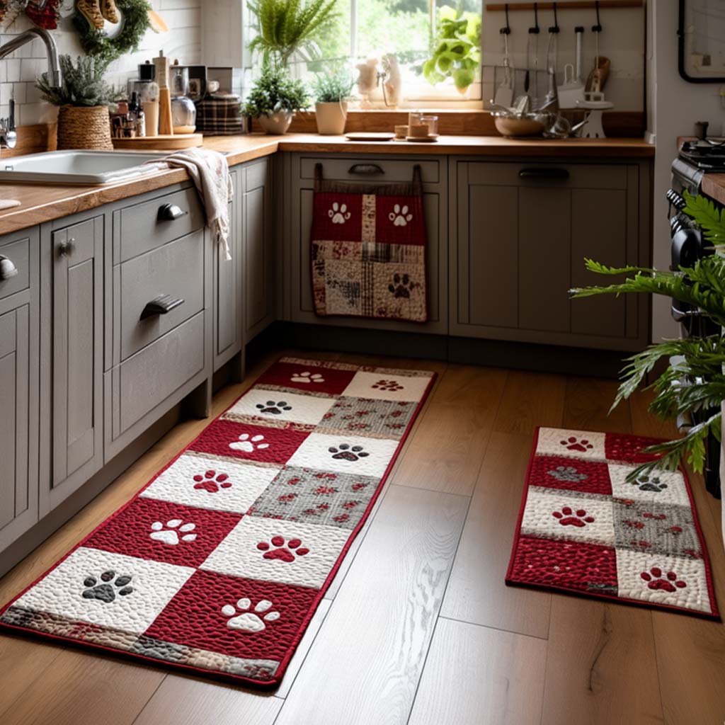 Non-Slip Kitchen Rug – Paw Prints