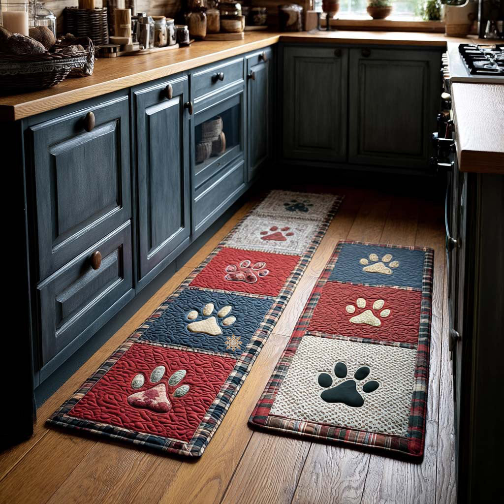 Non-Slip Kitchen Rug – With Little Paw Prints
