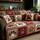 Quilted Sofa Cover – With Paw Prints