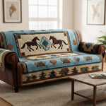 Quilted Sofa Cover – With Wilderness Motif – View 2