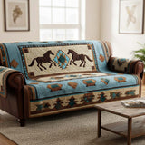 Quilted Sofa Cover – With Wilderness Motif – View 2