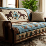 Quilted Sofa Cover – With Wilderness Motif – View 4
