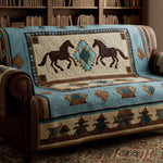 Quilted Sofa Cover – With Wilderness Motif – View 5