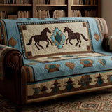 Quilted Sofa Cover – With Wilderness Motif – View 5