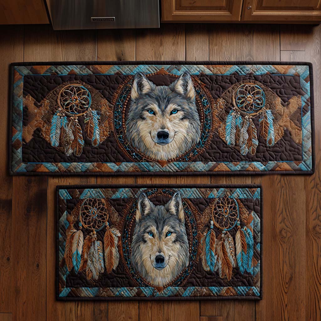 Non-Slip Kitchen Rug – Wolf and Dreamcatcher