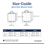 Quilted Beach Bag – Size Guide | Isla Edinburgh