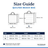Quilted Beach Bag – Size Guide | Isla Edinburgh
